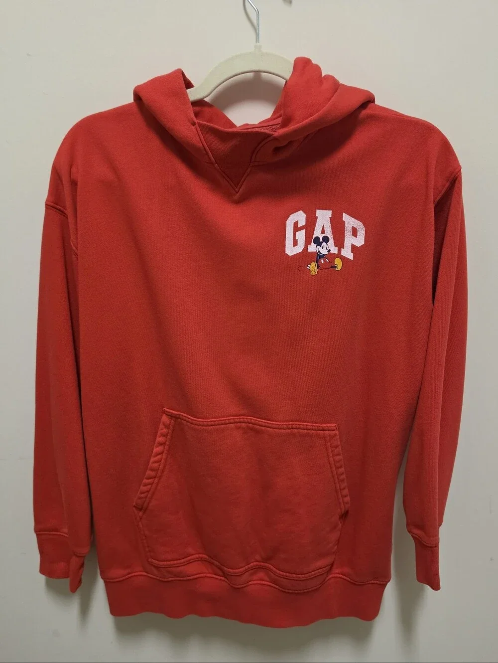Gap x Disney Mickey Mouse Graphic Red Hoodie Kids Size 12